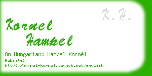 kornel hampel business card